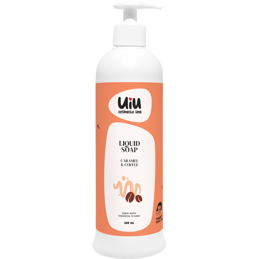 Рідке мило UIU Карамель та Кава 300 мл (4820152332882) - зображення 1