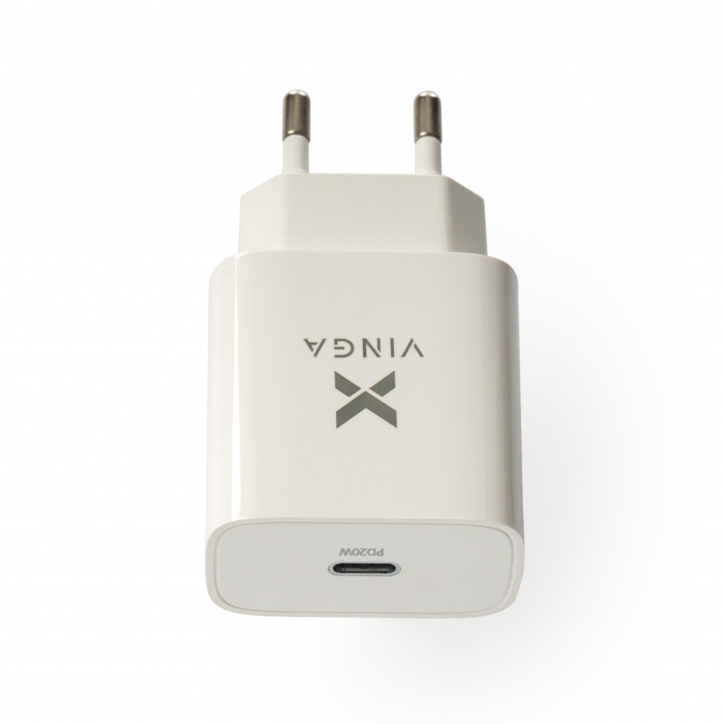 Зарядний пристрій Vinga PD Type-C 20W Charger white (VWCPDC) - зображення 2