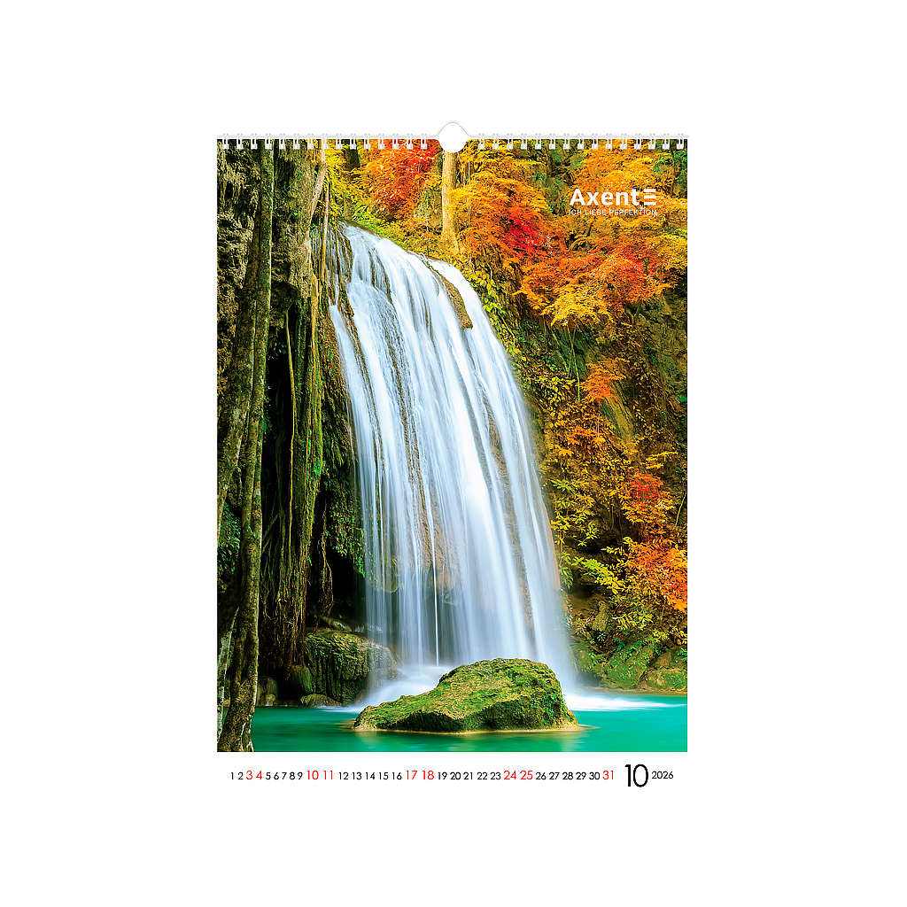 Календар Axent настінний А3 2026 р.Waterfalls (8804-26-2-A) - зображення 11