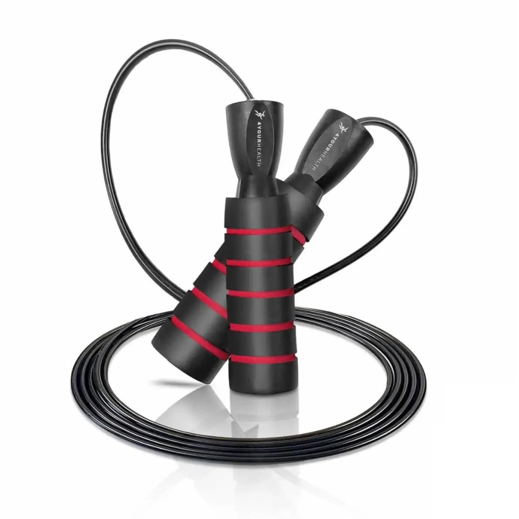 Скакалка 4yourhealth Premium Jump Rope 2471 швидкісна 2.5м Чорно-червона (4YH_2471_Bl/Red) - изображение 1