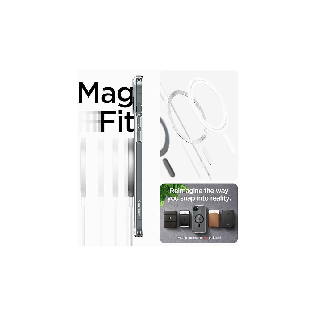 Чохол до мобільного телефона Spigen Apple iPhone 15 Ultra Hybrid MagFit Black (ACS06803) - зображення 8