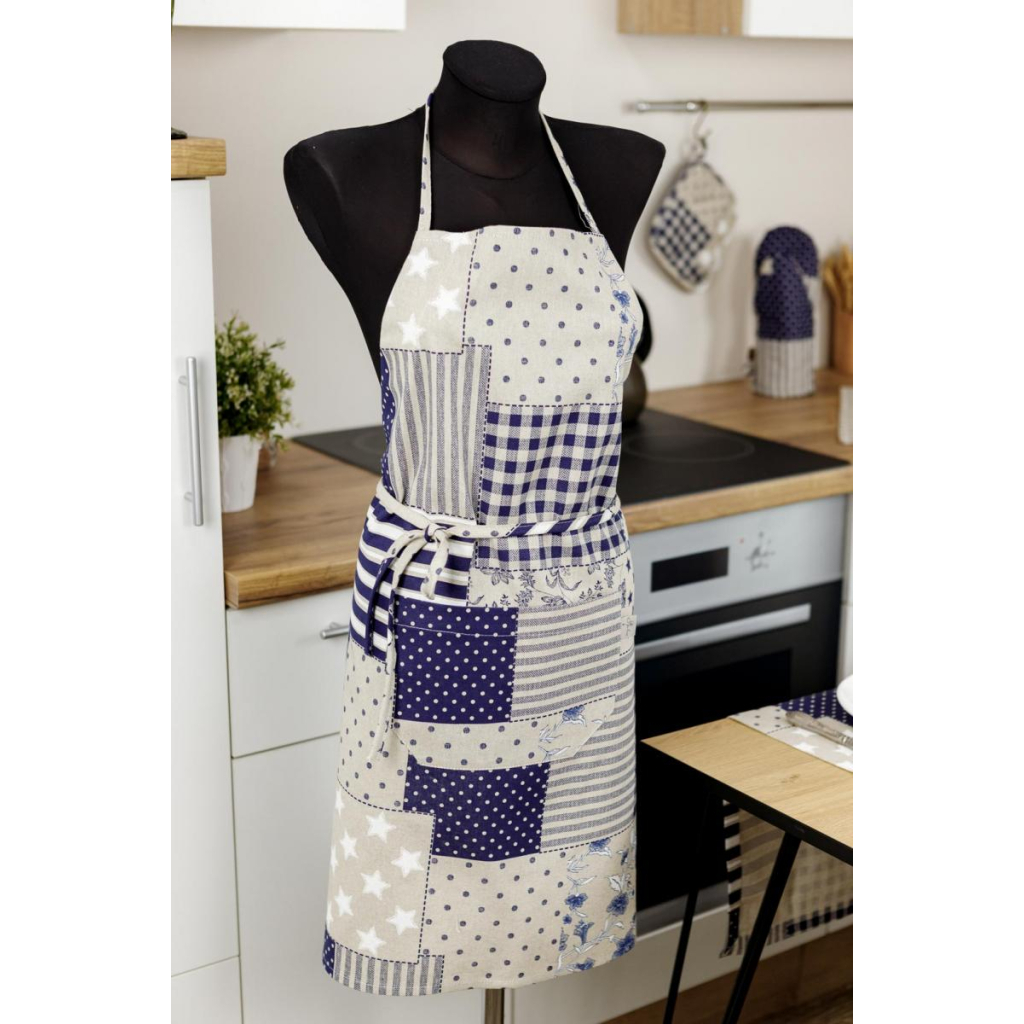 Фартух Прованс Печворк синій (031634) - зображення 2