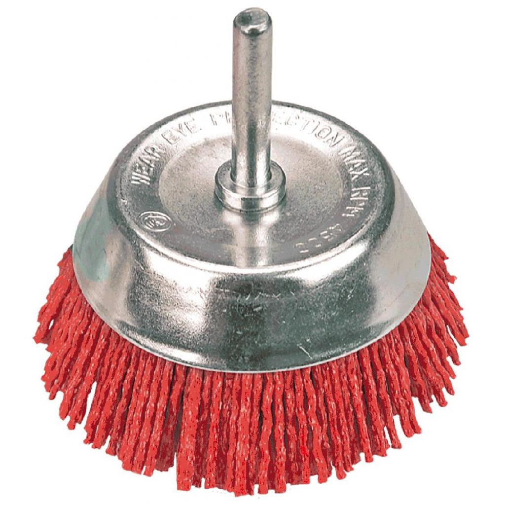 Щітка для електроінструменту Verto на дриль, щітка чашкова 65 мм, з хвостовиком (62H708) - зображення 1