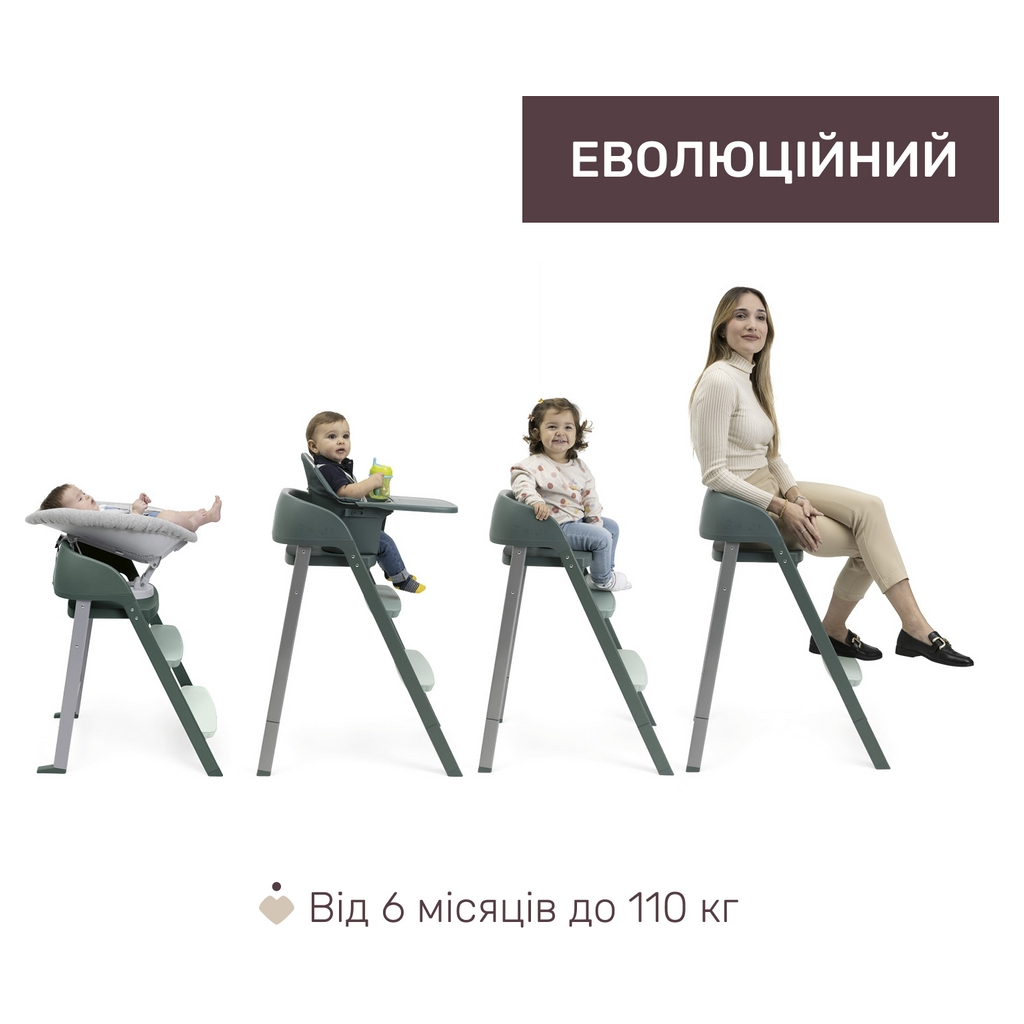 Стілець для годування Chicco 3 в 1 Crescendo Up зелений (87046.87) - зображення 7