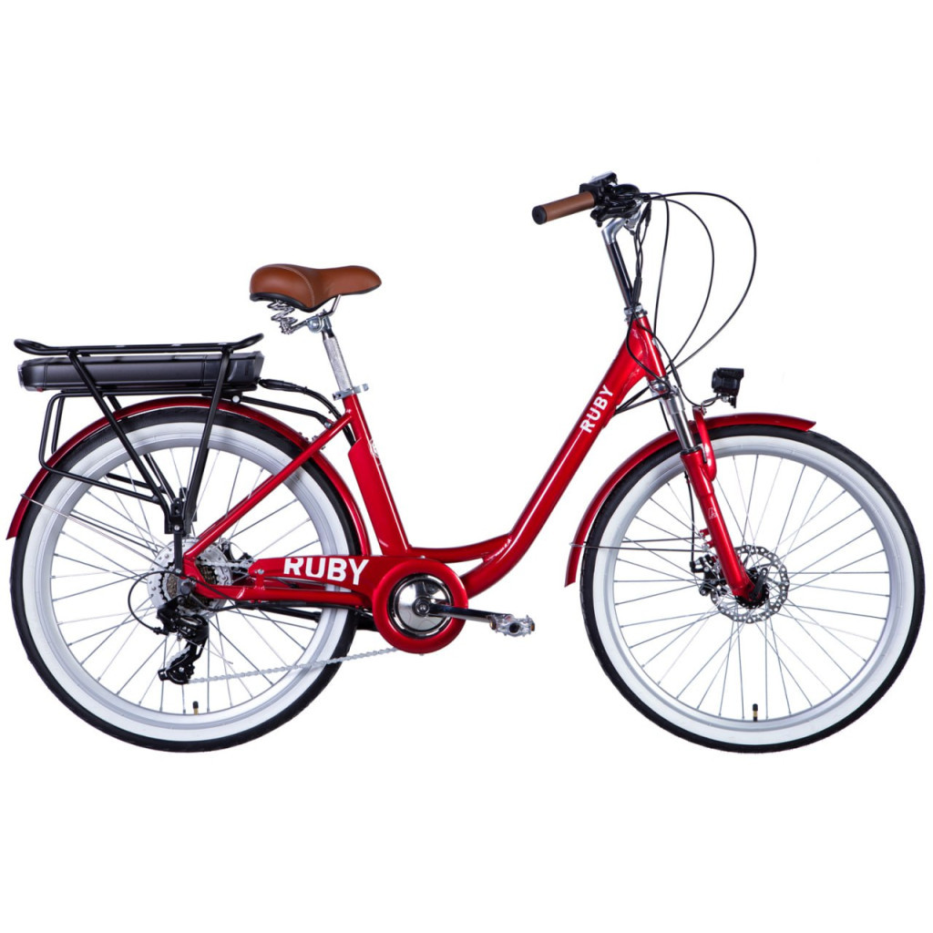Електровелосипед Dorozhnik eRUBY AM 26" 17" 36B 12.5А*г AL 2024 Червоний (ELB-D-26-181) - зображення 1