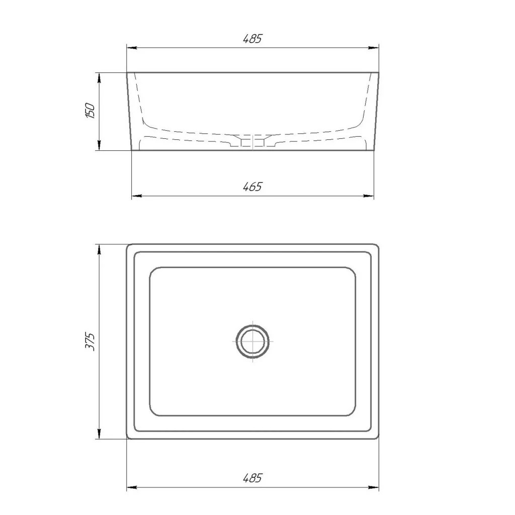 Раковина GRANADO Tolosa white gel (gbs1205g) - зображення 6