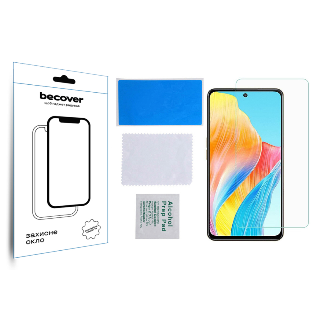Скло захисне BeCover Oppo A98 5G 3D Crystal Clear Glass (709773) - зображення 3