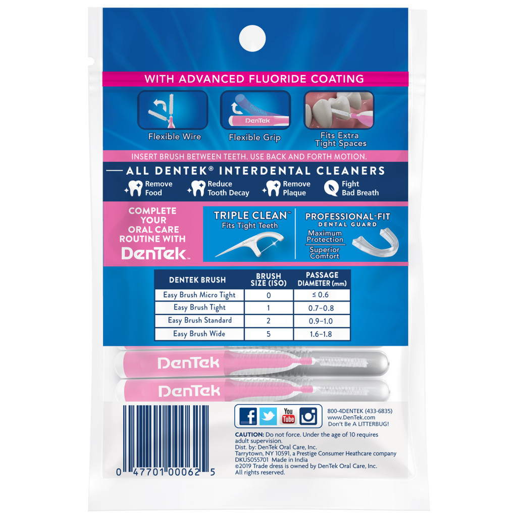 Щітки для міжзубних проміжків DenTek Зручне очищення для Мікро вузьких проміжків 16 шт. (047701000441) - зображення 2