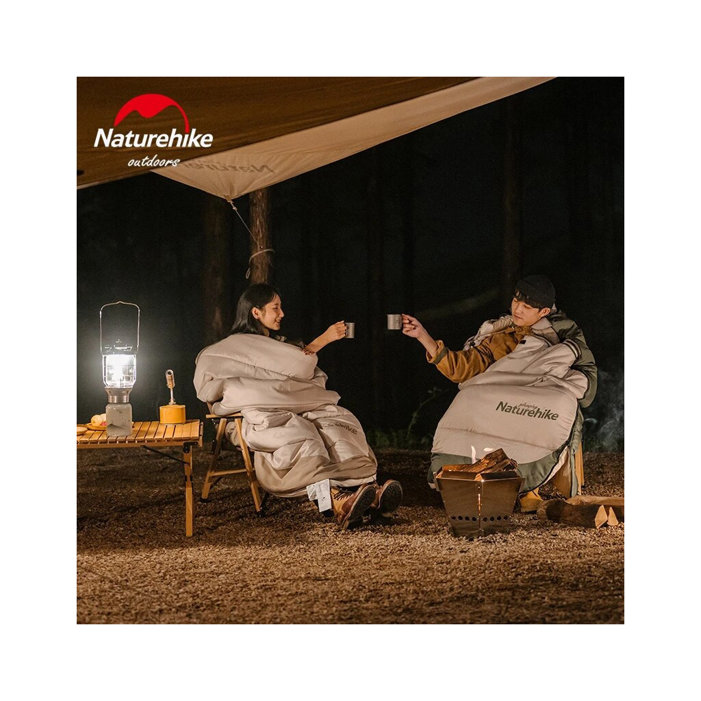 Спальний мішок Naturehike з капюшоном B400 NH21MSD11 Beige (6927595788301) - зображення 12