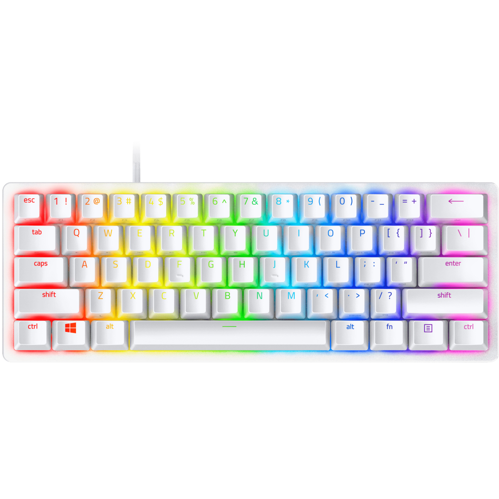 Клавіатура Razer Huntsman mini Mercury Red Switch USB RU White (RZ03-03392200-R3R1) - зображення 1