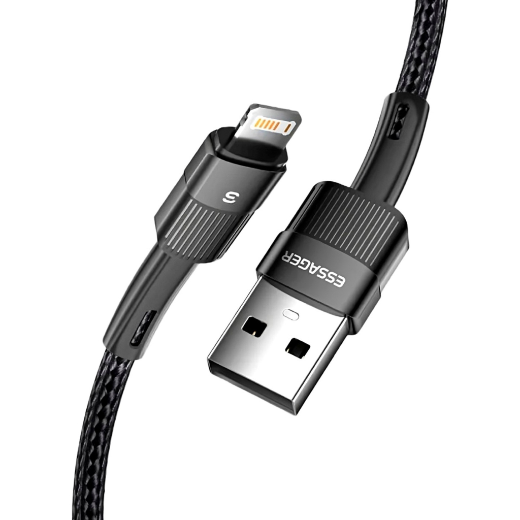 Дата кабель USB 2.0 AM to Lightning 2.0m 2.4A black Essager (EXCL-XCA01) - зображення 2