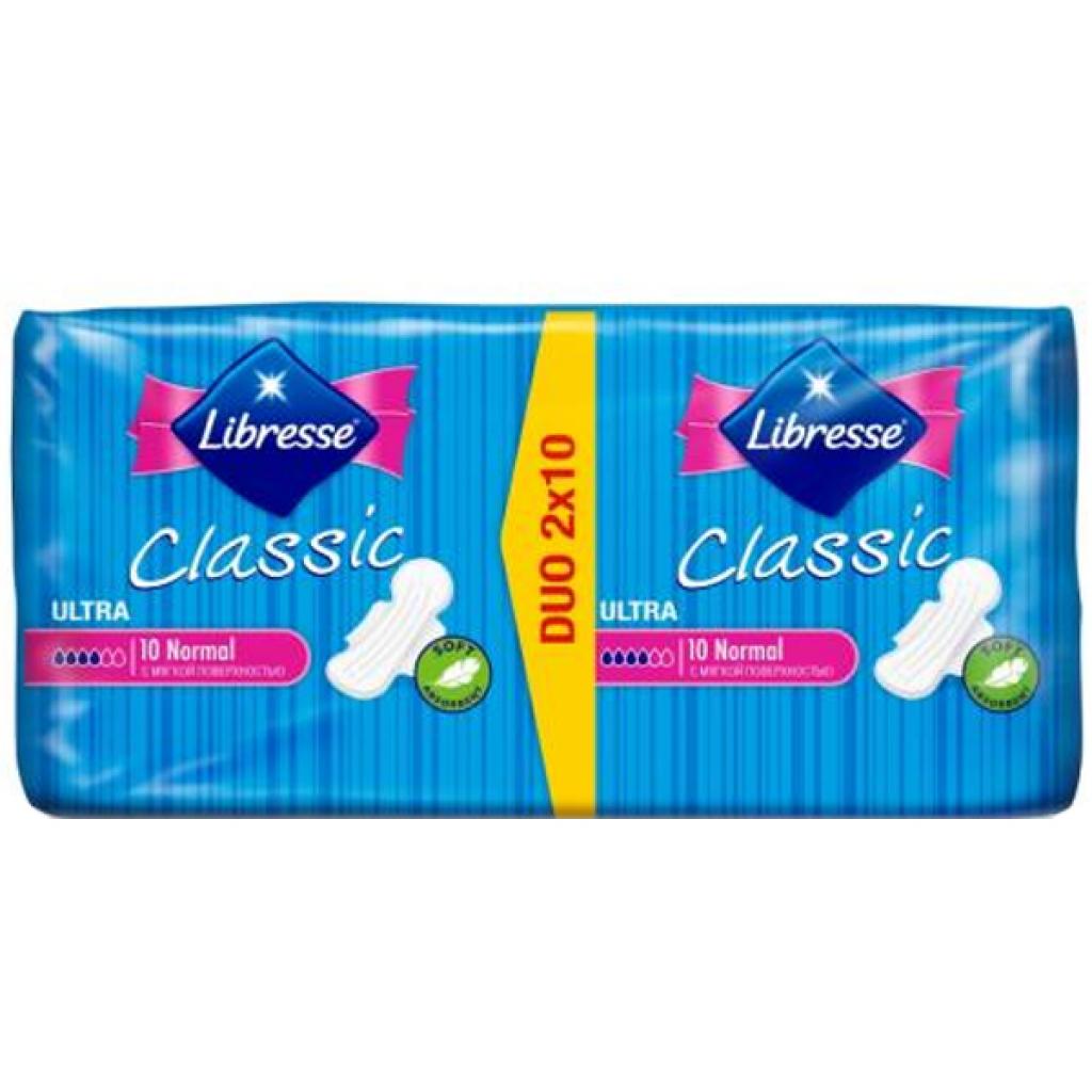Гігієнічні прокладки Libresse Classic Ultra Clip Normal Duo Soft 20 шт (7322540063585) - зображення 1