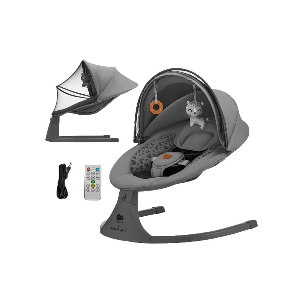 Крісло-гойдалка Kinderkraft Lumi 2 Dark Grey (5902533925025) - зображення 7