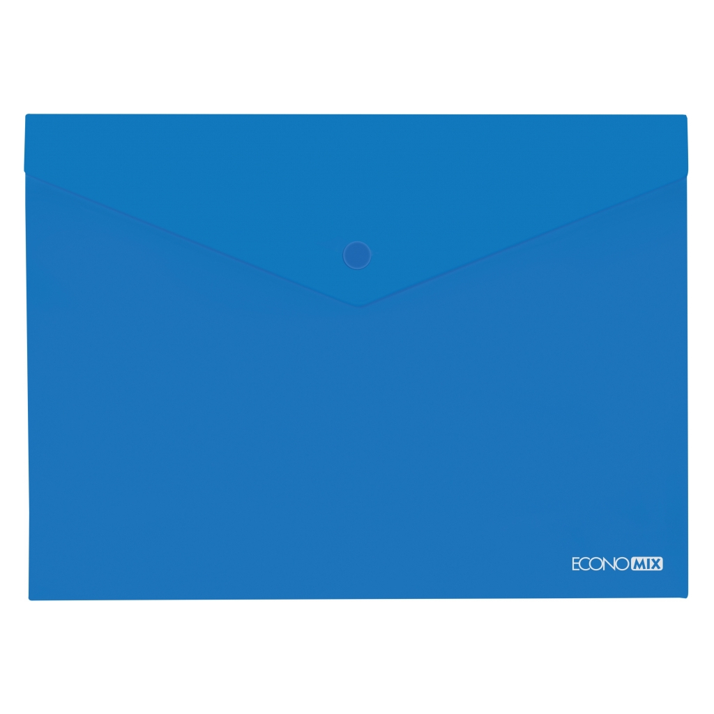 Папка - конверт Economix А5 180 мкм прозора, фактура "глянець", синя (E31316-02) - зображення 1