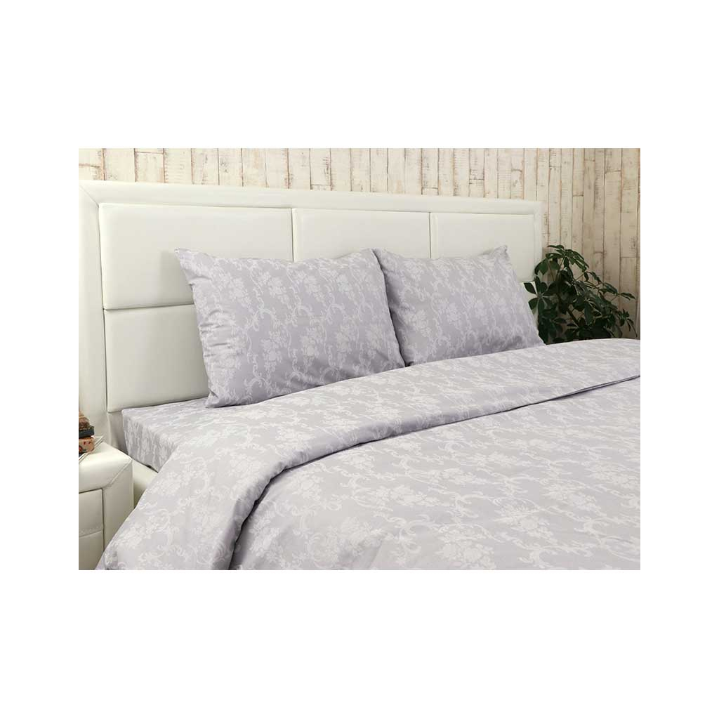 Простирадло Руно бязь Вензель сіра 200х220 см (82.114Б_Сірий вензель) - зображення 3