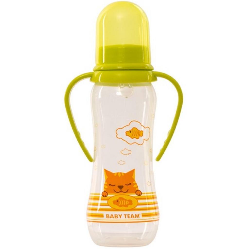 Пляшечка для годування Baby Team з силікон.соскою 250мл 0+ салат (1411_салатовый) - зображення 2