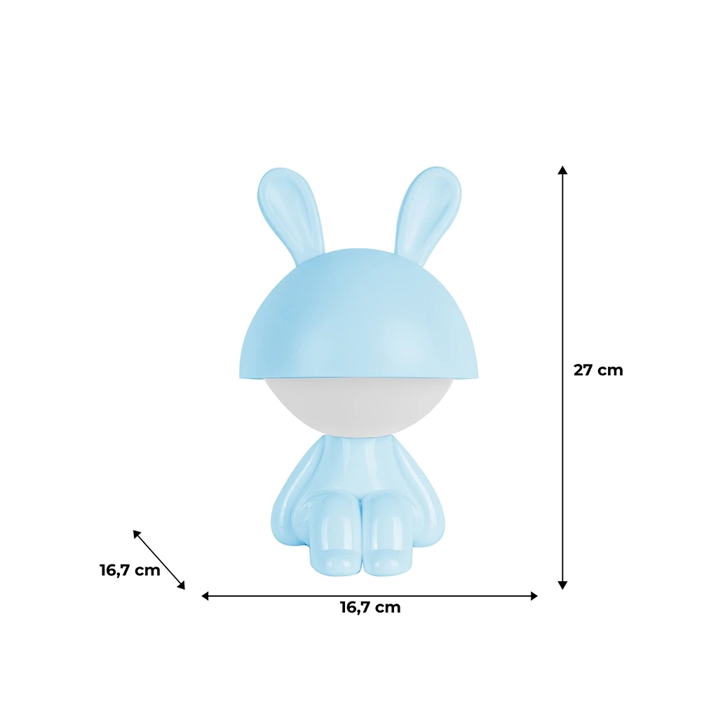 Нічник Kite Світильник LED з акумулятором Cute Bunny, блакитний (K25-316-1-3) - зображення 6