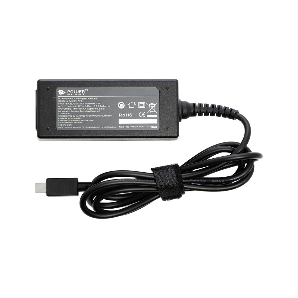 Блок живлення до ноутбуку PowerPlant ASUS 220V, 19V 33W 1.75A (mini USB) (AS33FMUSB) - зображення 1