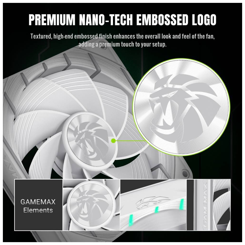 Кулер до корпусу Gamemax Tornado T12 ARGB-RW - зображення 10