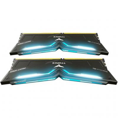 Модуль пам'яті для комп'ютера DDR4 32GB (2x16GB) 2666 MHz T-Force Night Hawk Black LED/Blu Team (THBD432G2666HC15BDC01) - зображення 3