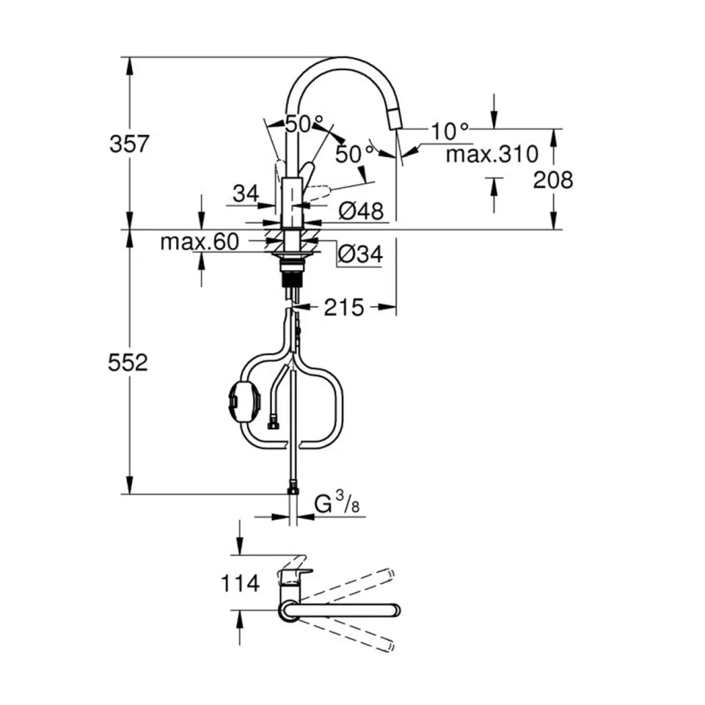 Змішувач Grohe 30562000 - зображення 5