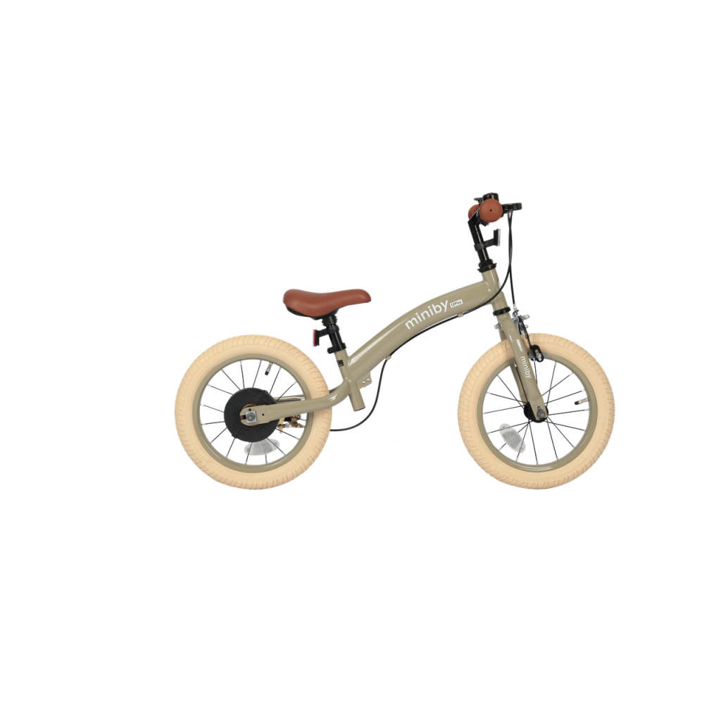 Дитячий велосипед QPlay Miniby 3 в1, біговел 14",Grey-Green (CB01MiniBy14GreyGreen) - зображення 4