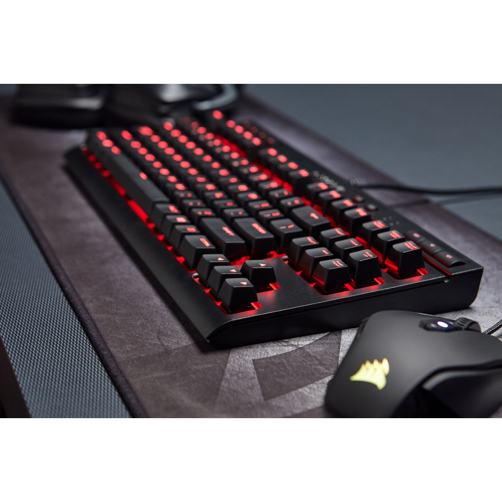 Клавіатура Corsair K63 Cherry MX Red UA USB Black (CH-9115020-RU) - зображення 4