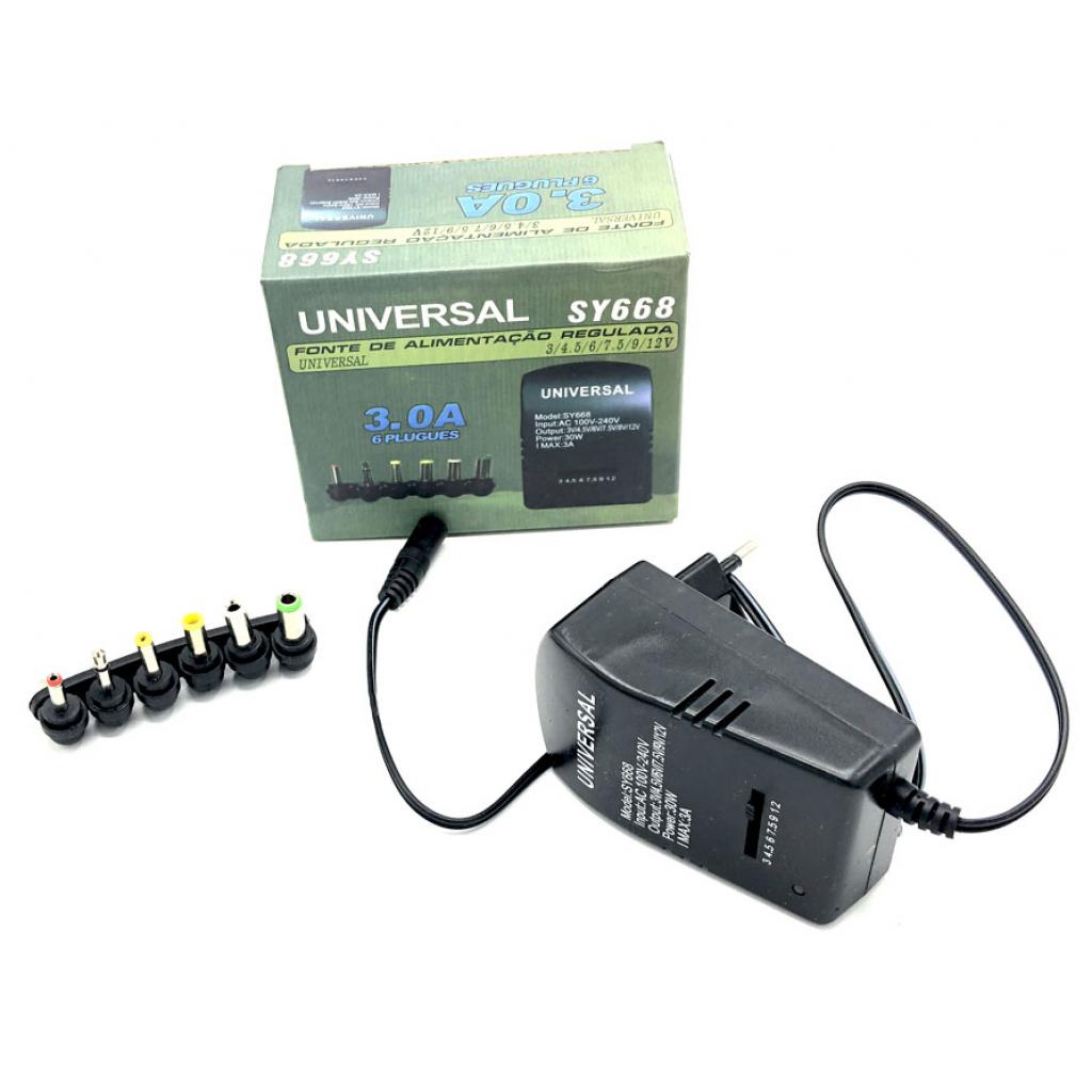 Блок живлення до ноутбуку Merlion 30W Universal, ручн. регулировка, 6 Г-обр. разъемов (FLY668) - зображення 1