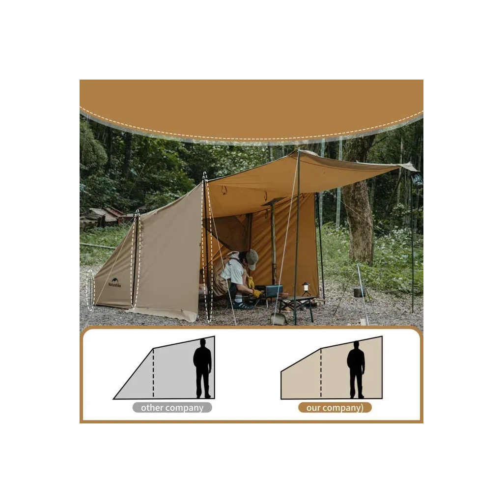 Намет Naturehike одномісний із тентом CNK2450WS026, коричневий (6927595713334) - зображення 3