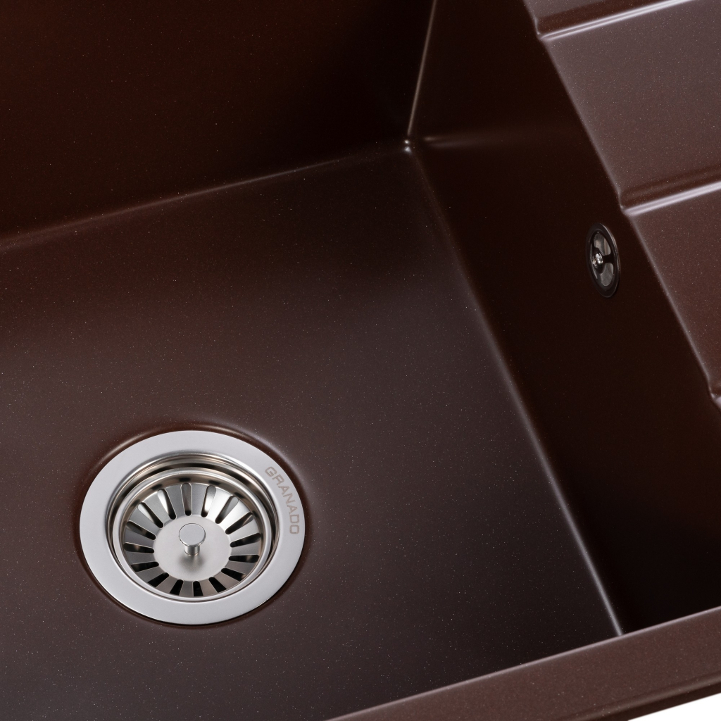 Мийка кухонна GRANADO NAVIA marron з сифоном (775*495mm.) (gr3806) - зображення 5