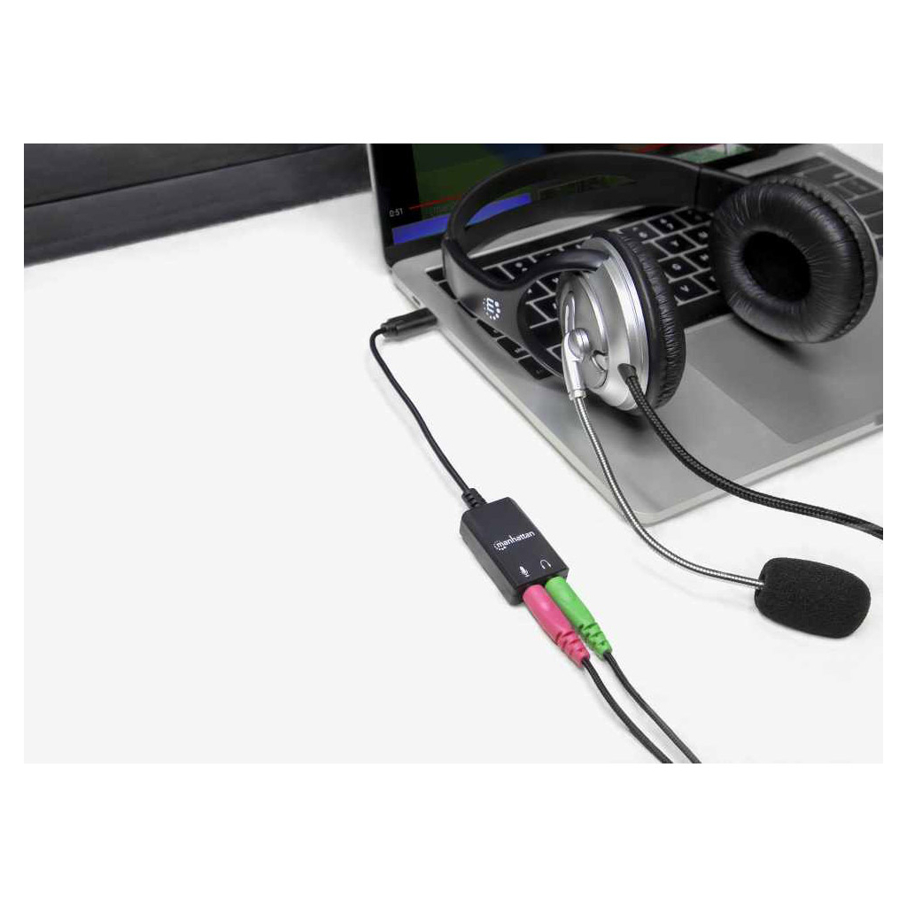 Звукова плата Intracom USB Type-C, 2.1 Channel Manhattan (153317) - изображение 5