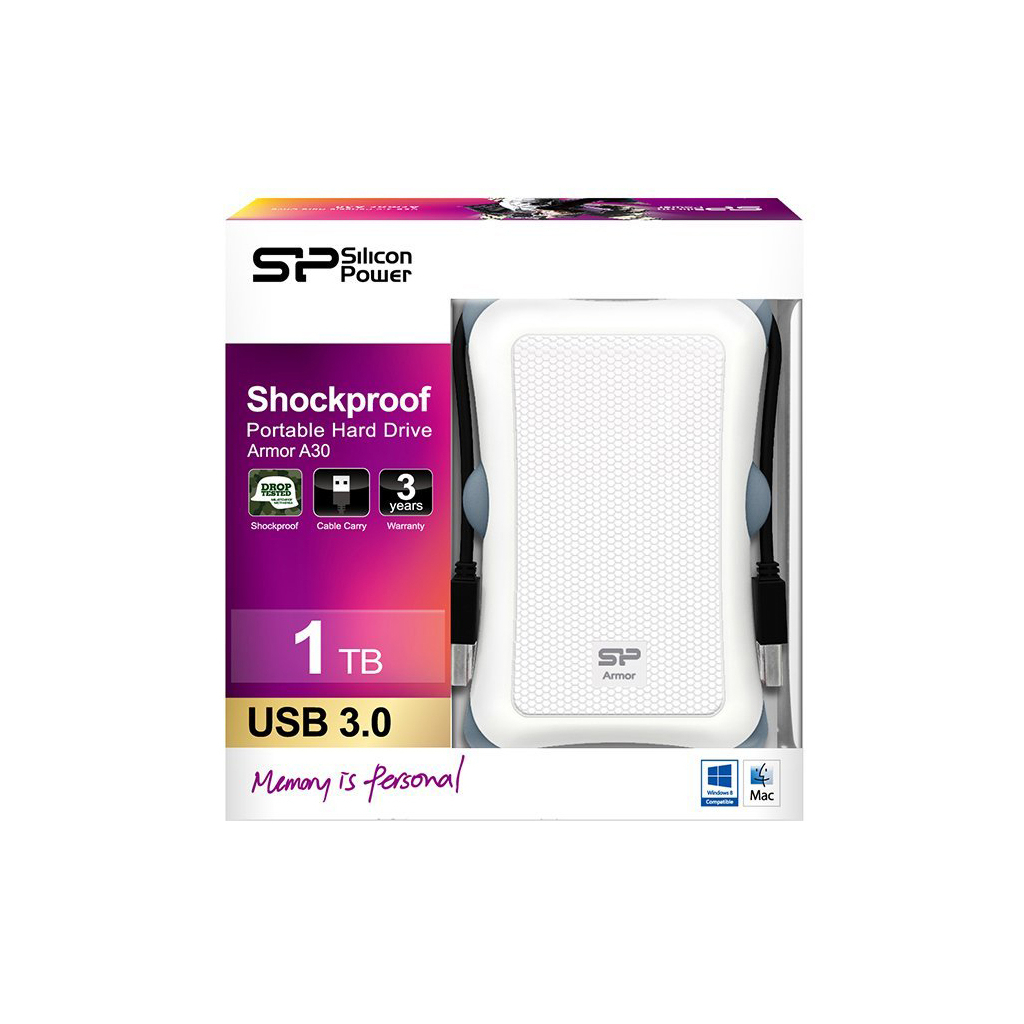 Зовнішній жорсткий диск 2.5" 1TB Silicon Power (SP010TBPHDA30S3W) - зображення 3