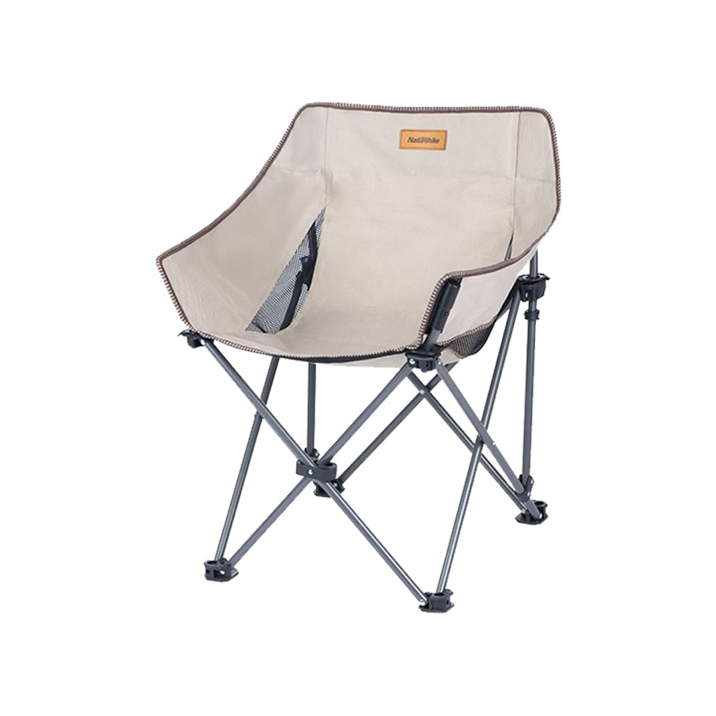 Крісло складане Naturehike NH20JJ022 600D Oxford Cotton Steel Khaki (6927595766385) - зображення 1