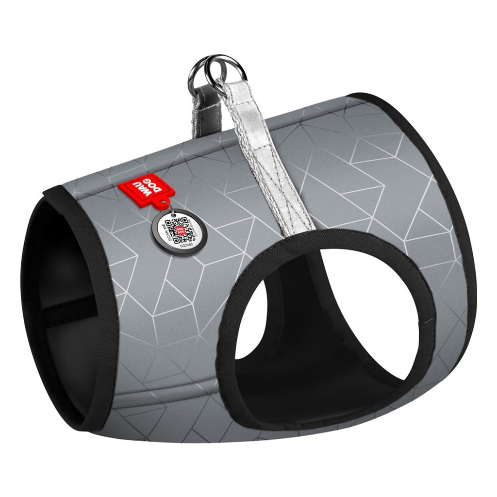 Шлея для собак WAUDOG Clothes з QR-паспортом S1 сіра (2930) - зображення 1