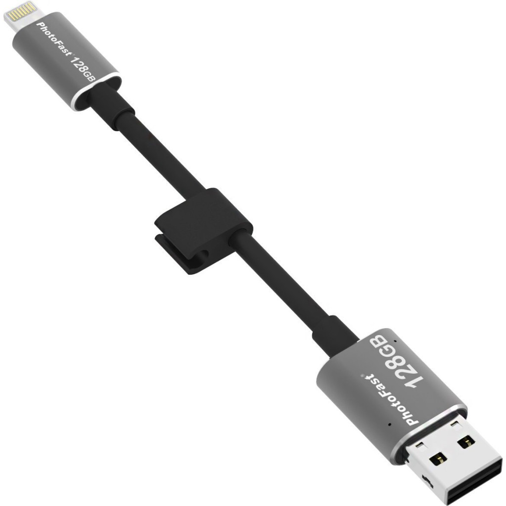 USB флеш накопичувач PhotoFast 128GB MemoriesCable Black USB 3.0 - Lightning (CABLEU3-128GB) - зображення 2