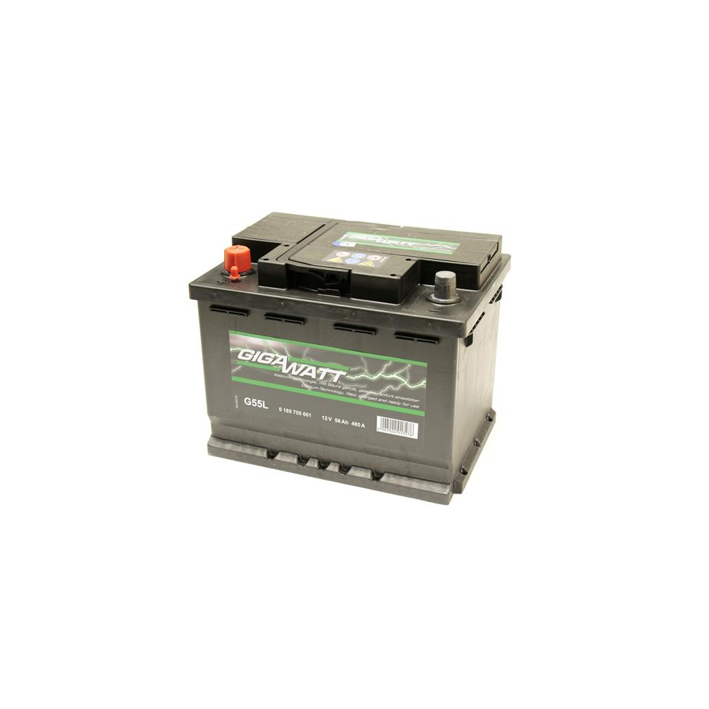 Акумулятор автомобільний GigaWatt 56А (0185755601) - зображення 2