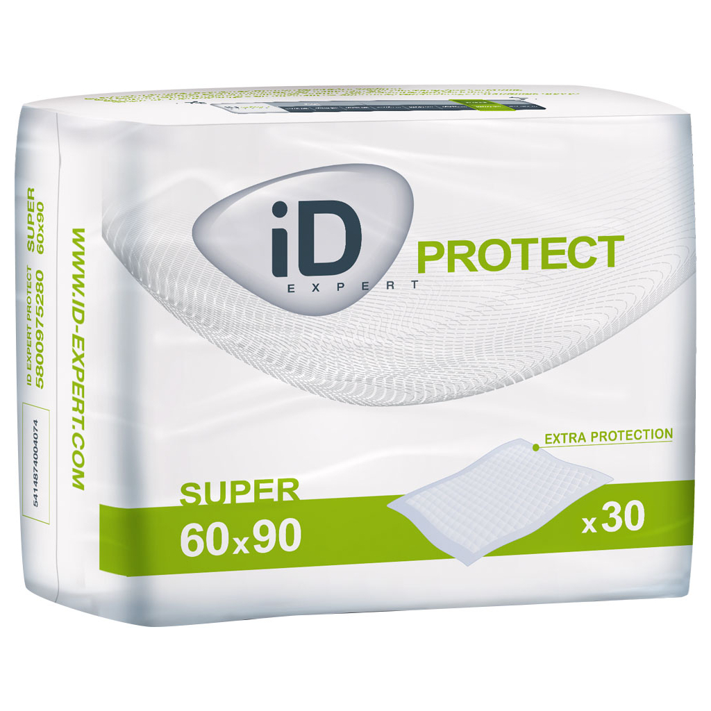 Пелюшки для малюків ID Proteсt Super 90 x 60 см. 30 шт. (5411416047940) - зображення 1