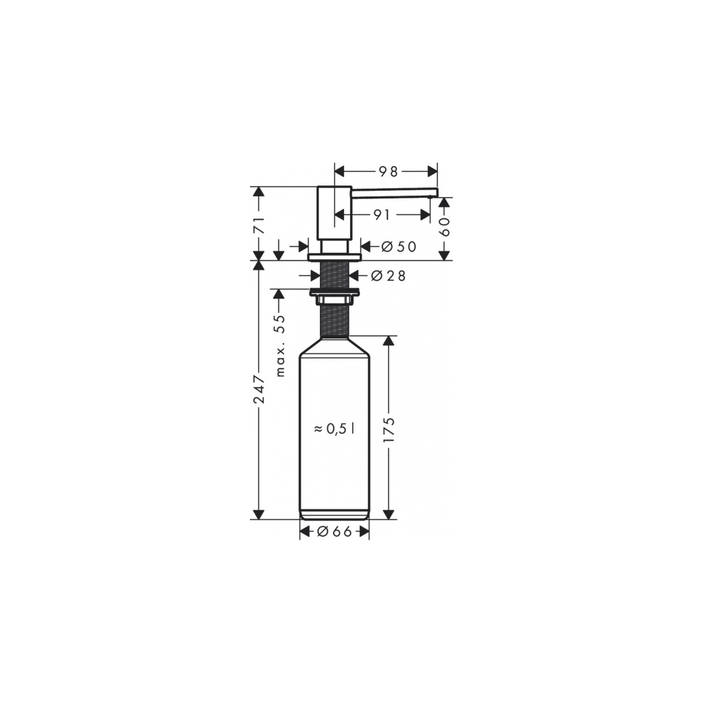 Мийка кухонна Hansgrohe S520-F480 + зміш. Focus M41 (43358600) - зображення 7