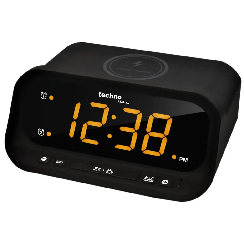 Настільний годинник Technoline WT477 Wireless Mobile Charging Black (DAS302477) - изображение 4
