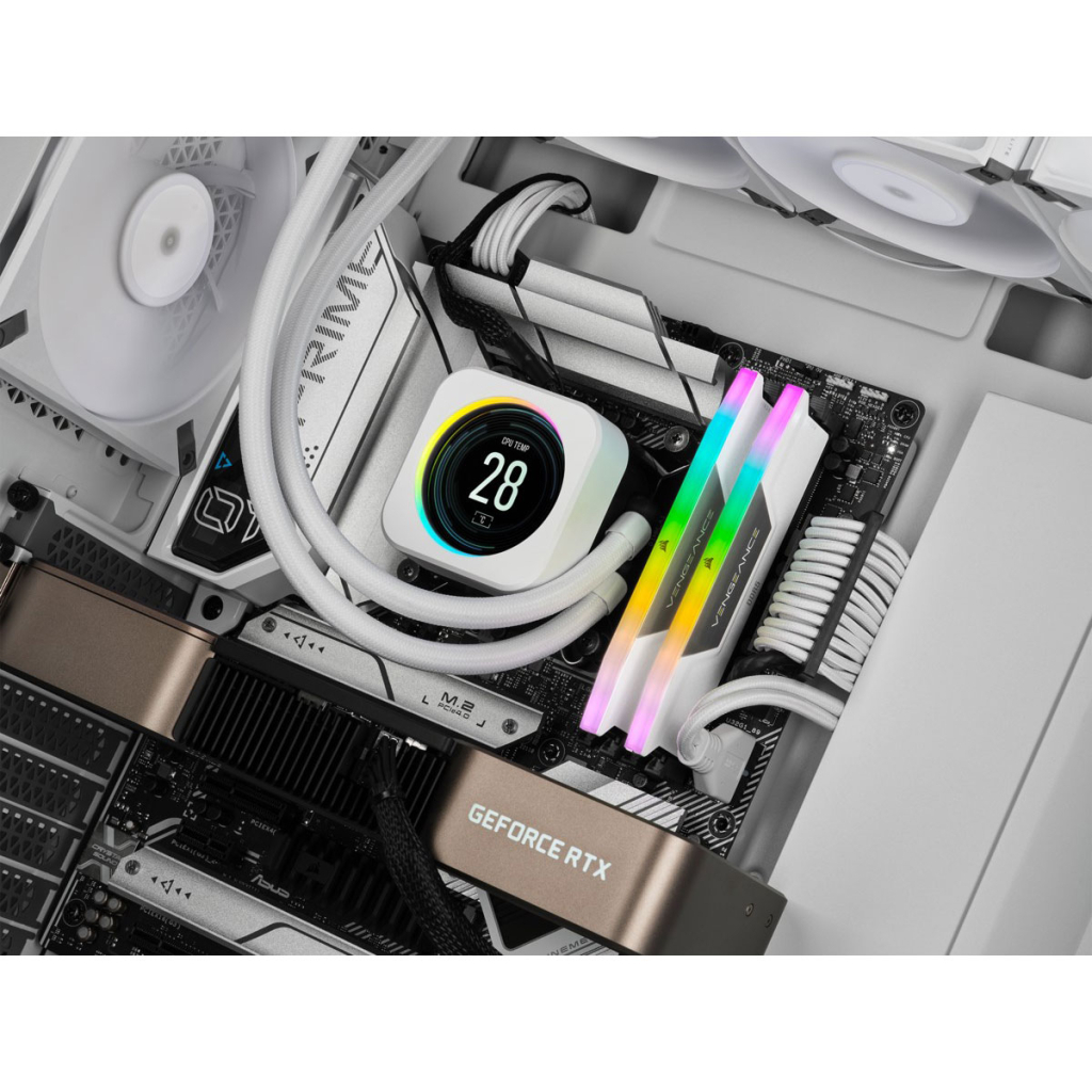 Модуль пам'яті для комп'ютера DDR5 32GB (2x16GB) 5600 MHz Vengeance RGB Corsair (CMH32GX5M2B5600C36WK) - зображення 5