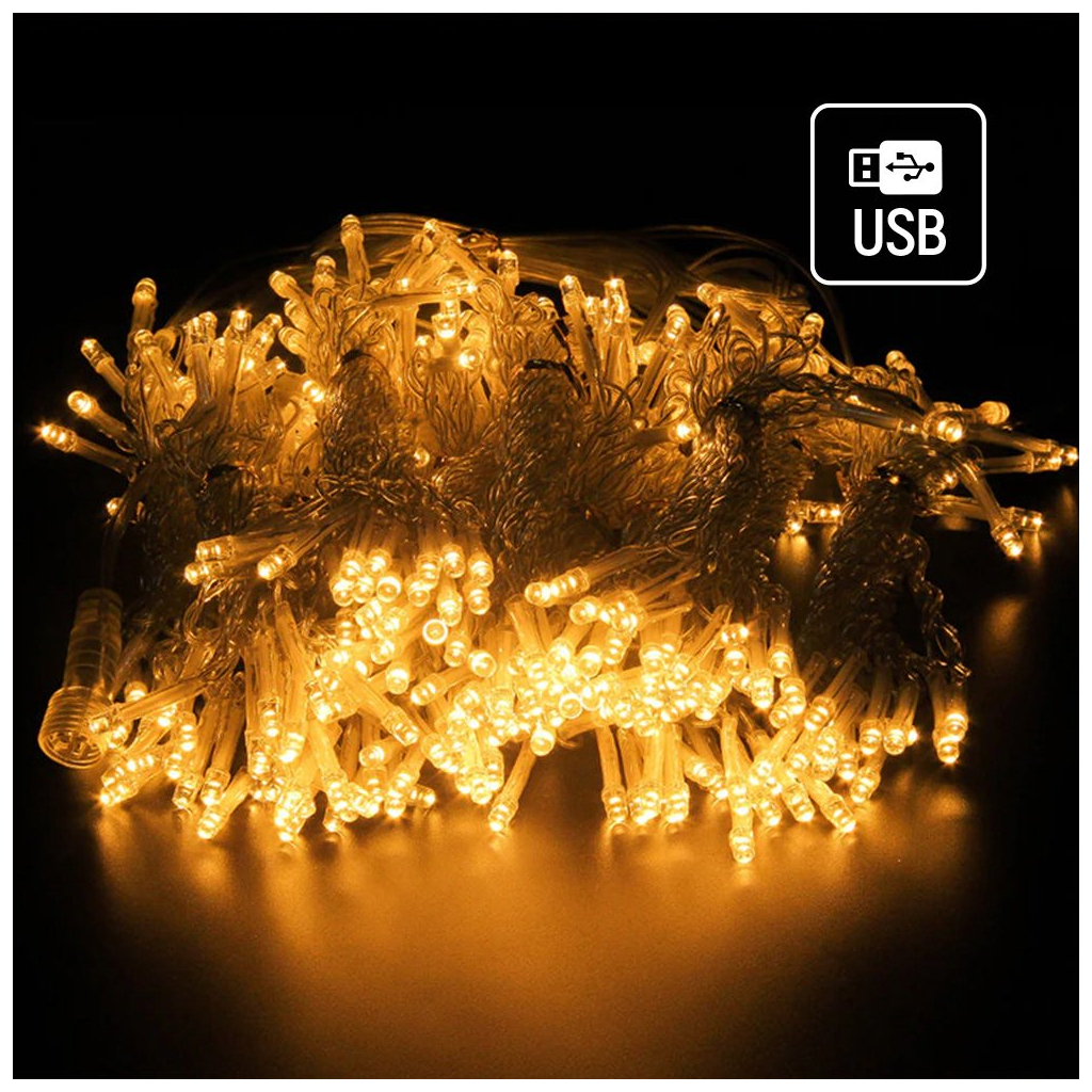 Гірлянда ColorWay Штора завіса 3 x 2 м 240 LED USB теплий колір (CW-GW-240L32U) - зображення 4