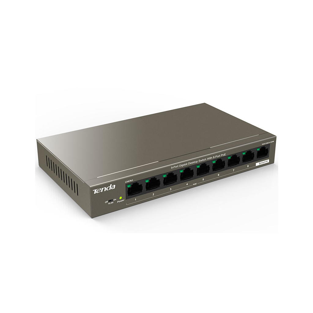 Комутатор мережевий Tenda TEG1109P-8-102W - зображення 2