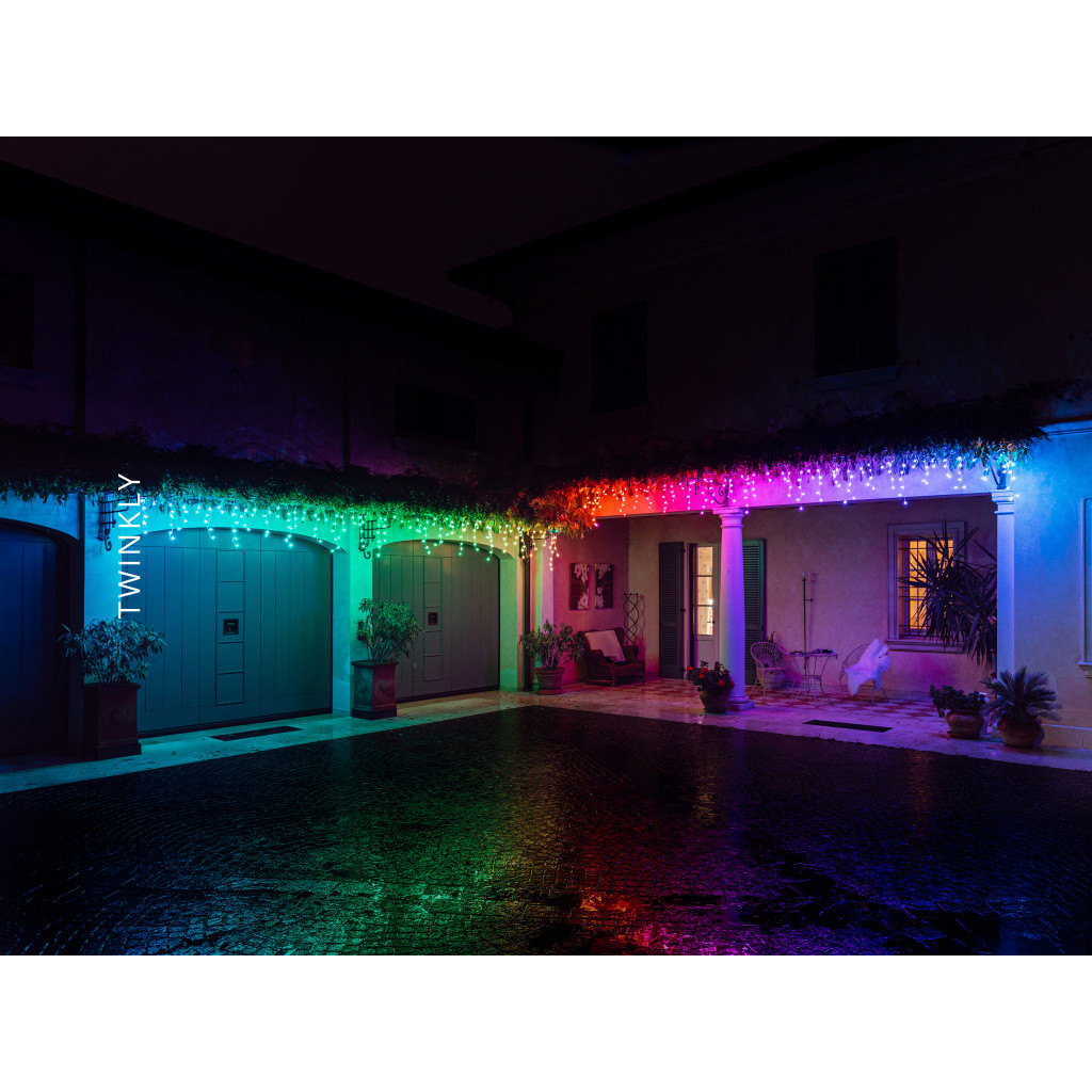 Гірлянда Twinkly Smart LED Icicle RGBW 190, BT+WiFi, Gen II, IP44 кабель проз (TWI190SPP-TEU) - зображення 10