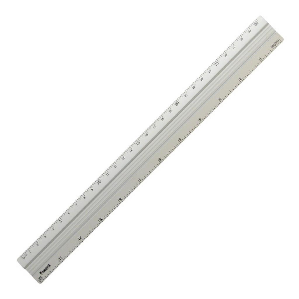 Лінійка Axent aluminum, 30cm, grey (7430-А) - зображення 1