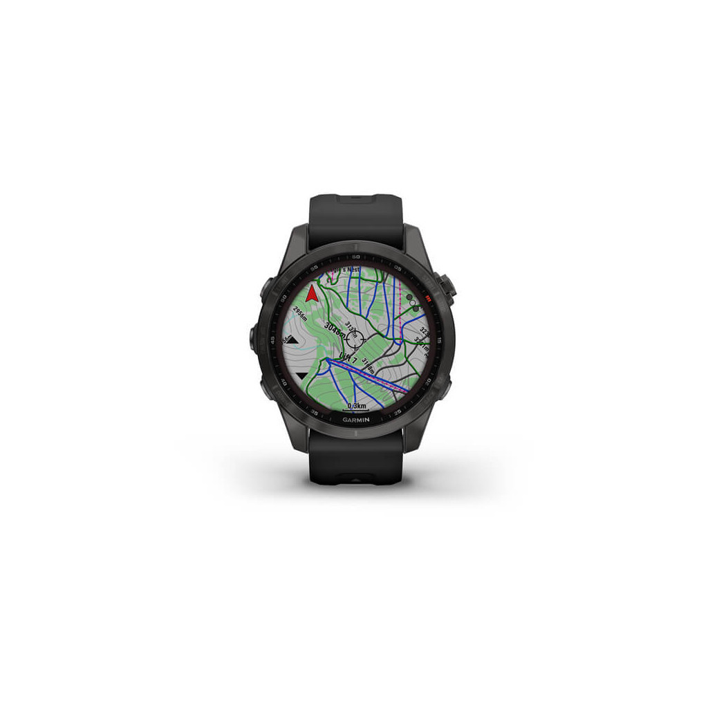 Смарт-годинник Garmin fenix 7S Sapphire Sol, Carbon Gray DLC Ti with Blk Band, GPS (010-02539-25) - зображення 4
