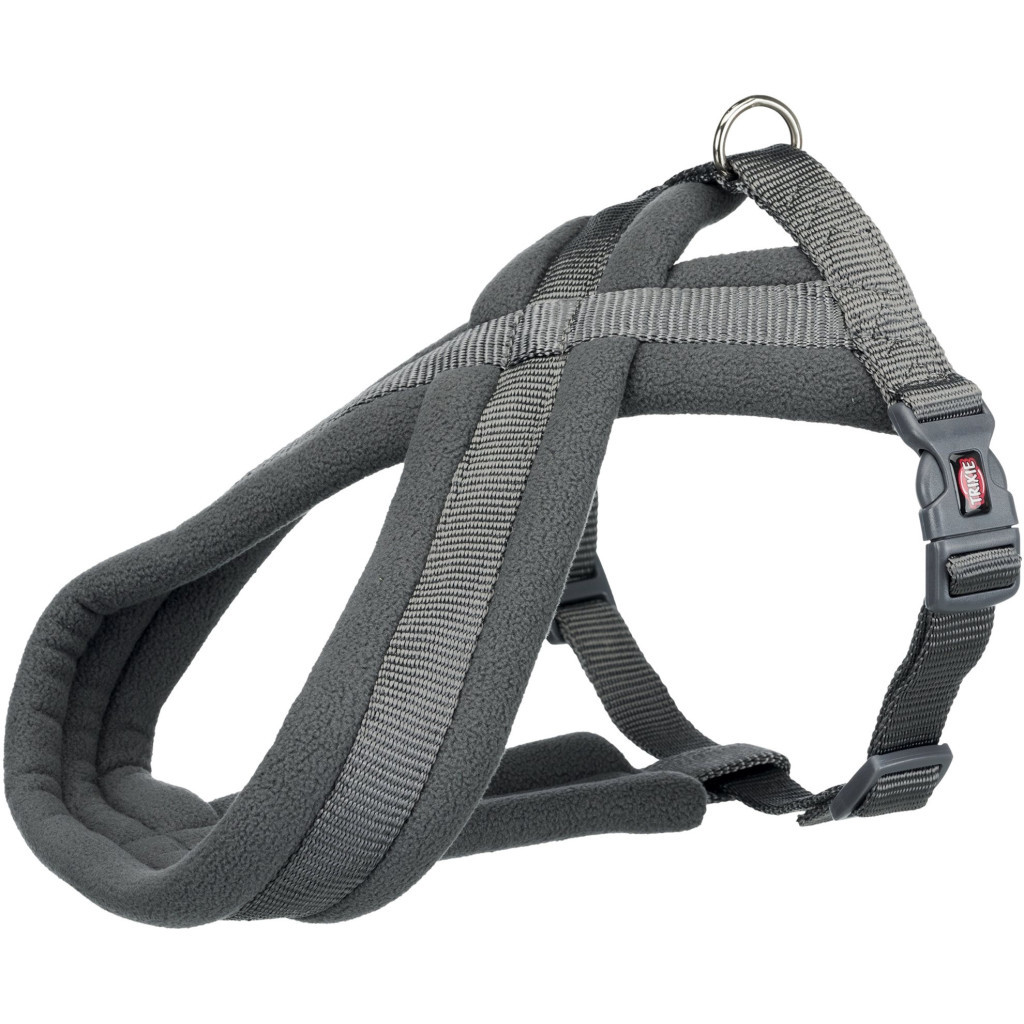 Шлея для собак Trixie Premium туристична M-L 50-80 см/25 мм графітова (4053032021839) - зображення 1