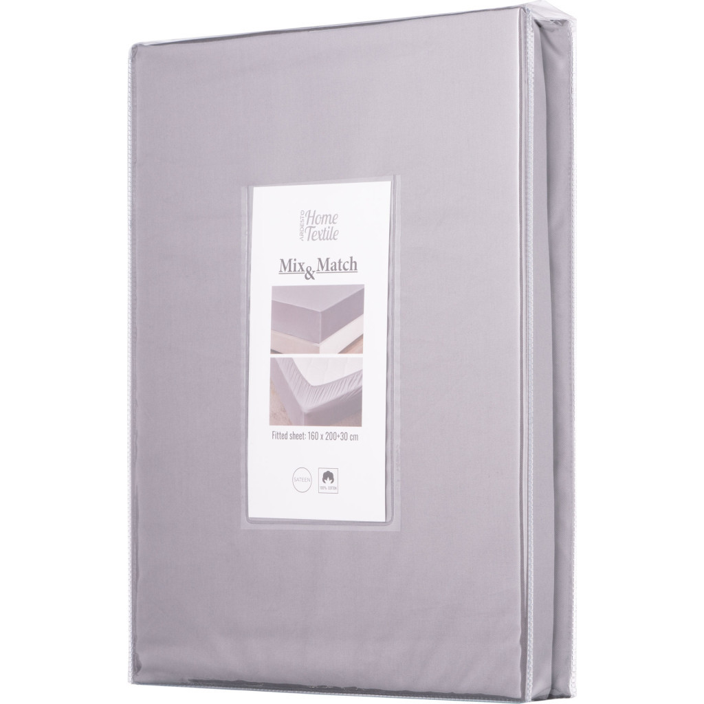 Простирадло Ardesto на резинці Mix&Match сатин 90х200+30 см мусон (ART9020FSD) - зображення 4