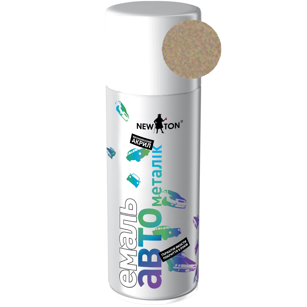 Аерозольна фарба для автомобіля New Ton 276 приз металік золотий 400 мл (000000379) - зображення 1