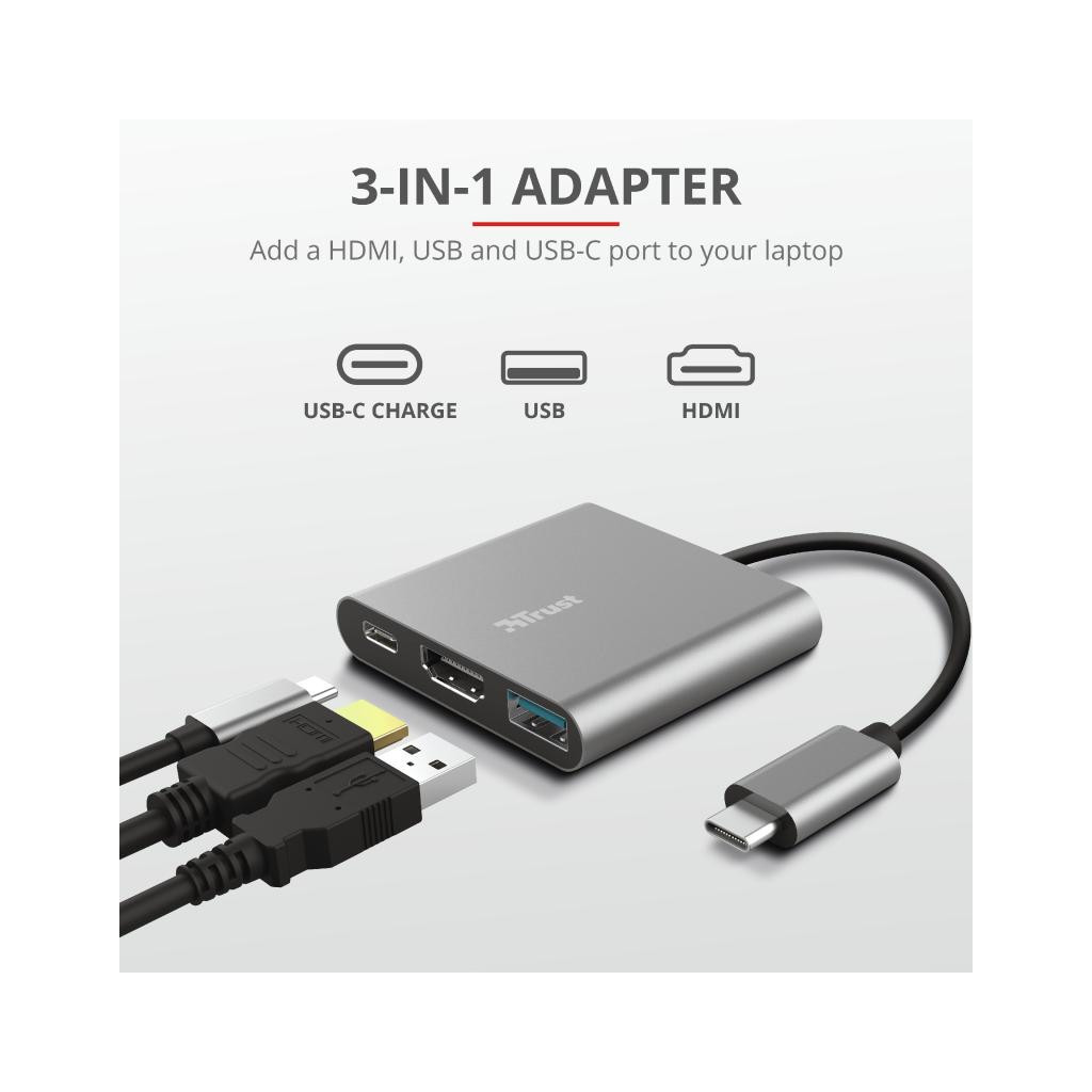 Концентратор Trust Dalyx 3-in-1 Multiport USB-C (23772) - изображение 8
