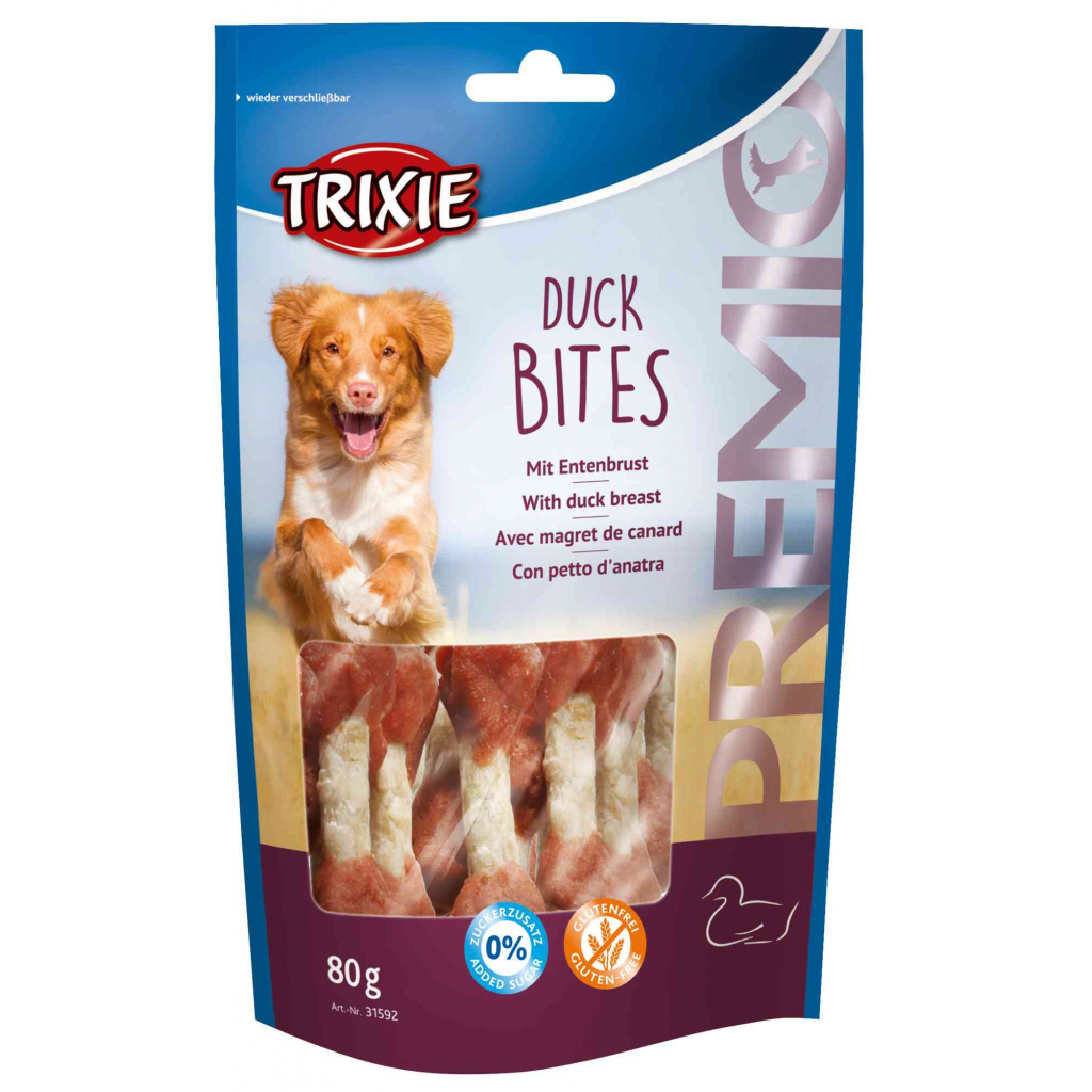Ласощі для собак Trixie Premio Duck Bites качка 80 г (4011905315928) - зображення 1